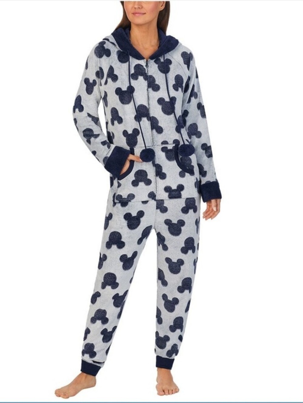 Disney Cozy Navy and Light Gray Pajamas